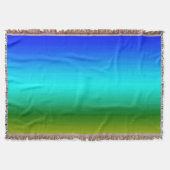 Zee en Sky Blue en Green Gradient Deken (Voorkant)