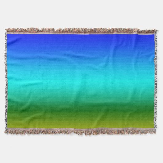 Zee en Sky Blue en Green Gradient Deken (Voorkant)