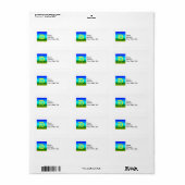 Zee en Sky Blue en Green Gradient Etiket (Full Sheet)