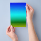 Zee en Sky Blue en Green Gradient Flyer (Hand)
