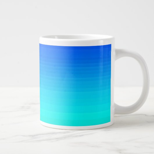 Zee en Sky Blue en Green Gradient Grote Koffiekop (Rechts)