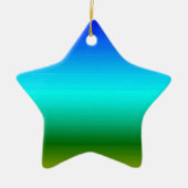 Zee en Sky Blue en Green Gradient Keramisch Ornament (Voorkant)