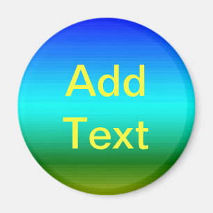 Zee en Sky Blue en Green Gradient Magneet