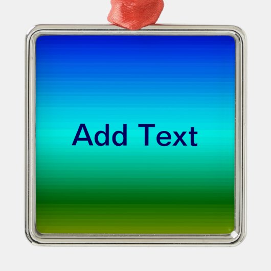 Zee en Sky Blue en Green Gradient Metalen Ornament (Voorkant)