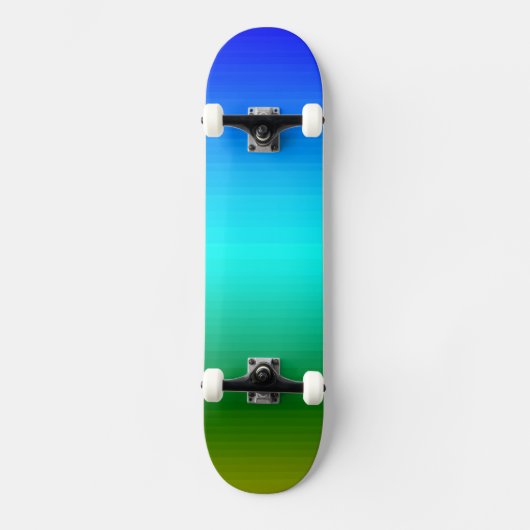 Zee en Sky Blue en Green Gradient Persoonlijk Skateboard (Voorkant)