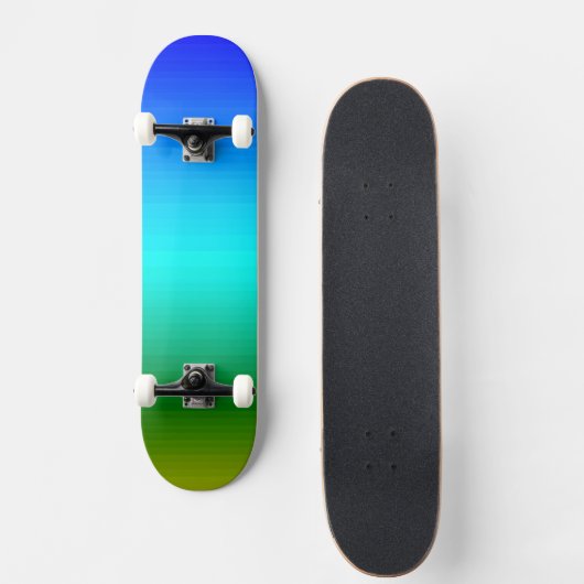 Zee en Sky Blue en Green Gradient Persoonlijk Skateboard (Voorkant)