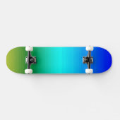 Zee en Sky Blue en Green Gradient Persoonlijk Skateboard (Horizontaal)