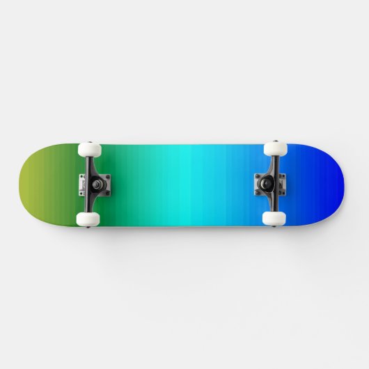 Zee en Sky Blue en Green Gradient Persoonlijk Skateboard (Horizontaal)