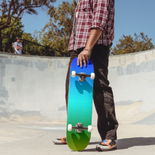 Zee en Sky Blue en Green Gradient Persoonlijk Skateboard