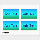 Zee en Sky Blue en Green Gradient Rechthoekige Sticker (Vel)
