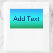 Zee en Sky Blue en Green Gradient Rechthoekige Sticker (Tas)