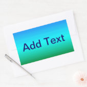 Zee en Sky Blue en Green Gradient Rechthoekige Sticker (Envelop)