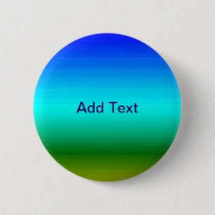 Zee en Sky Blue en Green Gradient Ronde Button 5,7 Cm