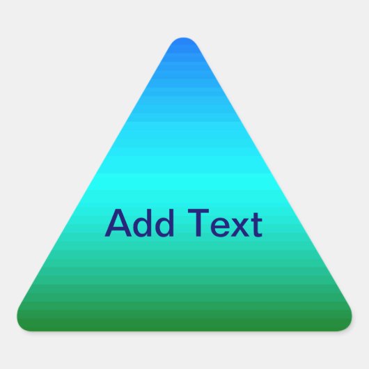 Zee en Sky Blue en Green Gradient Sticker (Voorkant)