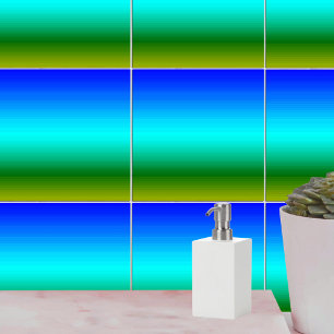 Zee en Sky Blue en Green Gradient Tegeltje