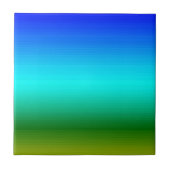 Zee en Sky Blue en Green Gradient Tegeltje (Voorkant)