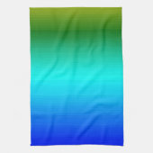 Zee en Sky Blue en Green Gradient Theedoek (Verticaal)