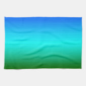 Zee en Sky Blue en Green Gradient Theedoek (Horizontaal)