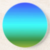Zee en Sky Blue en Green Gradient Zandsteen Onderzetter (Voorkant)