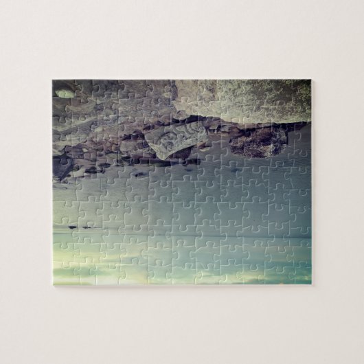 Zee en stenen legpuzzel (Horizontaal)