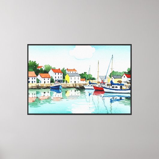 Zee en strand canvas afdruk (Voorkant)