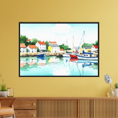 Zee en strand canvas afdruk (Insitu (Woonkamer))