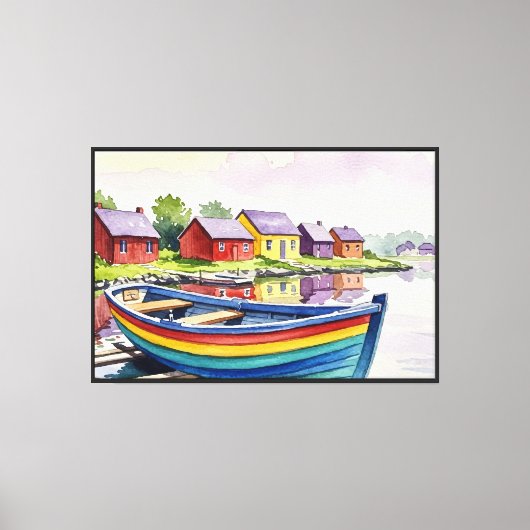 Zee en strand canvas afdruk (Voorkant)