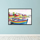 Zee en strand canvas afdruk (Insitu (Houten vloer))
