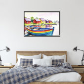 Zee en strand canvas afdruk (Insitu (Slaapkamer))