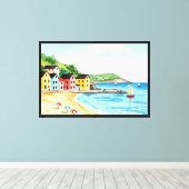 Zee en strand canvas afdruk (Insitu (Houten vloer))