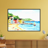 Zee en strand canvas afdruk (Insitu (Woonkamer))