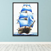 Zee en strand canvas afdruk (Insitu (Houten vloer))