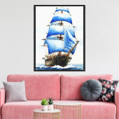 Zee en strand canvas afdruk (Insitu (Woonkamer))