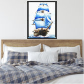Zee en strand canvas afdruk (Insitu (Slaapkamer))