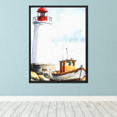 Zee en strand canvas afdruk (Insitu (Houten vloer))