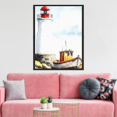 Zee en strand canvas afdruk (Insitu (Woonkamer))