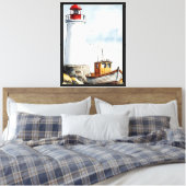 Zee en strand canvas afdruk (Insitu (Slaapkamer))