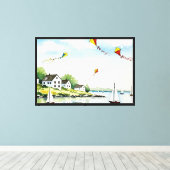 Zee en strand canvas afdruk (Insitu (Houten vloer))