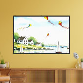 Zee en strand canvas afdruk (Insitu (Woonkamer))