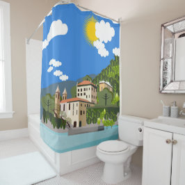 Zee en strand douchegordijn