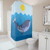 Zee en strand douchegordijn (In situ)