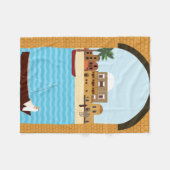 Zee en strand fleece deken (Voorkant (Horizontaal))