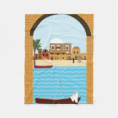 Zee en strand fleece deken (Voorkant)