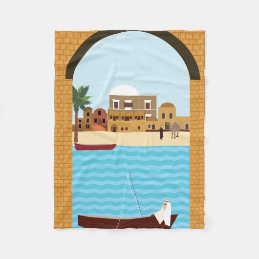Zee en strand fleece deken (Voorkant)