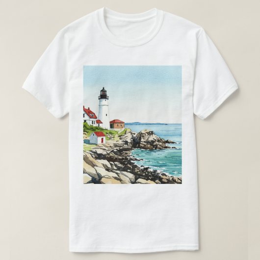 Zee en strand t-shirt (Design voorkant)