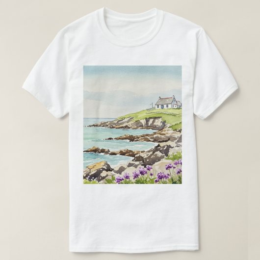 Zee en strand t-shirt (Design voorkant)