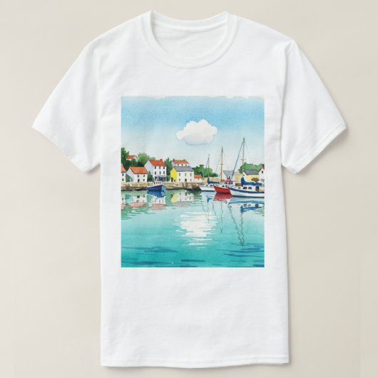 Zee en strand t-shirt (Design voorkant)