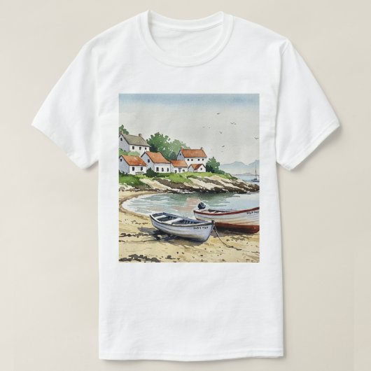 Zee en strand t-shirt (Design voorkant)