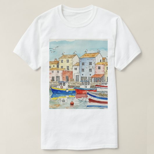 Zee en strand t-shirt (Design voorkant)