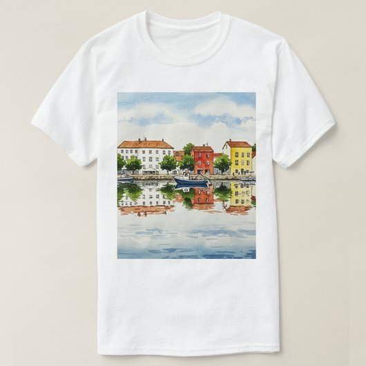 Zee en strand t-shirt (Design voorkant)